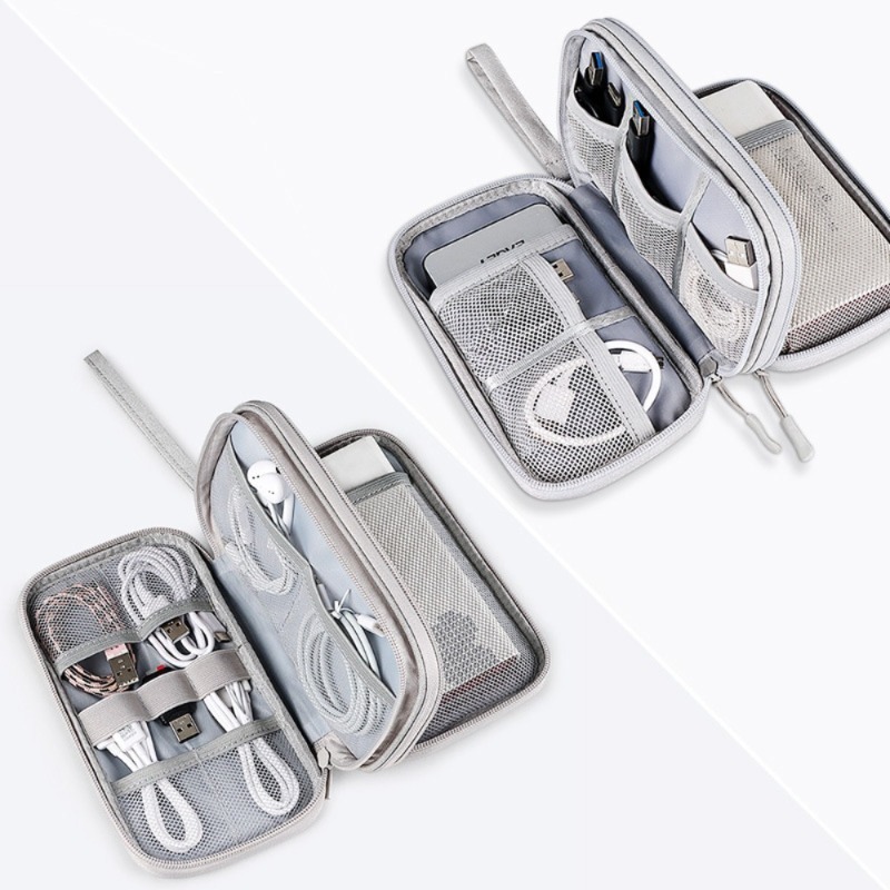 Office Tech Bag - Travel Cable Organizer Case, Multi‑pocket Pouch