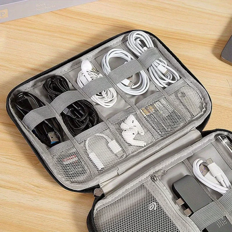 Office Tech Bag - 1 Pack Portable Electronic Accessories Storage