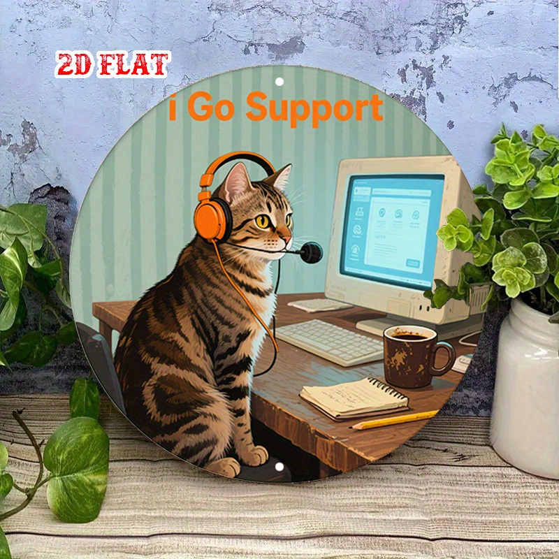 CIFBUY 2D Flat Funny Tech Supp - Tech Office Wall Decor review and price