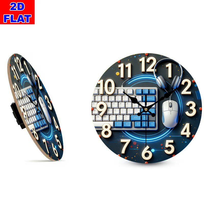 2D Flat, 1pc, Tech-Style Woode - Tech Office Wall Decor review and price
