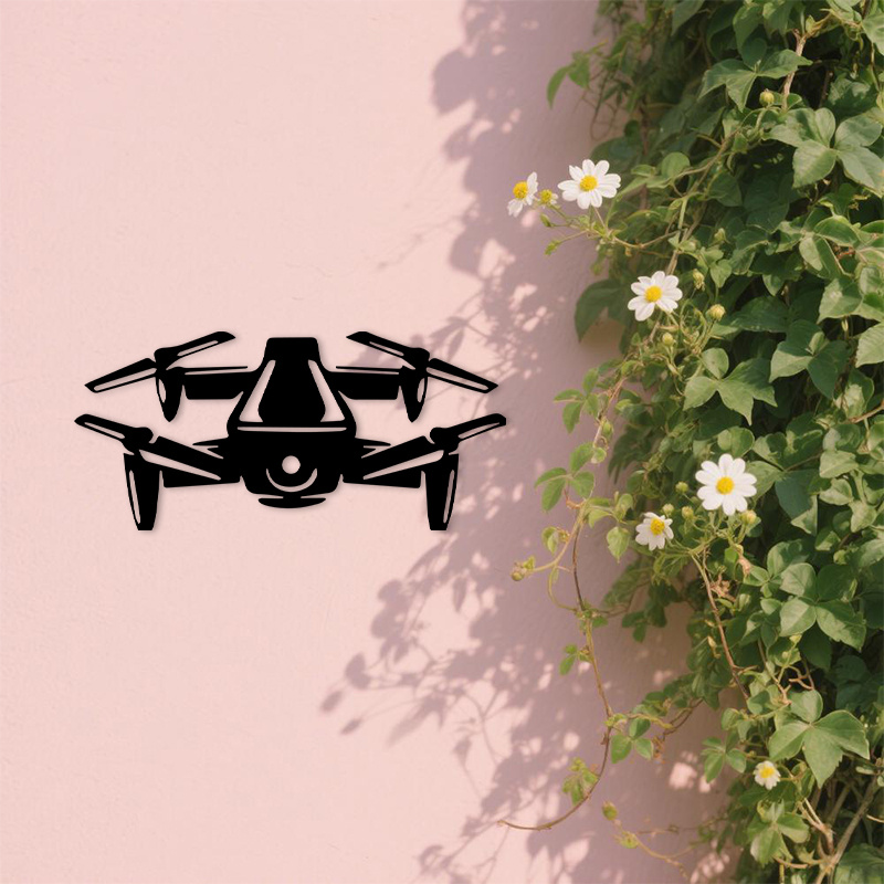 Modern Drone Silhouette Alumin - Tech Office Wall Decor review and price
