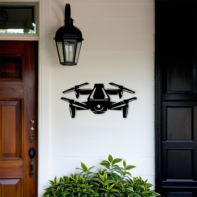 Modern Drone Silhouette Alumin - Tech Office Wall Decor review and price