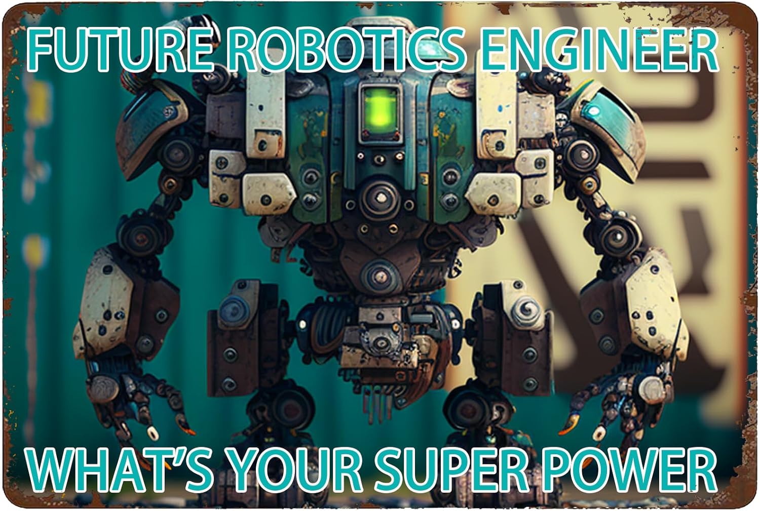 Robotics Engineer Metal Sign   - Tech Office Wall Decor review and price